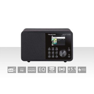 30-011-02 DIRA M 1 A Mobiles EWF Batteriebetriebenes Mono-Multifunktionsradio DAB+ / FM / Internet / Bluetooth Schwarz