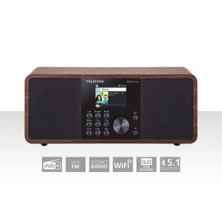 30-200-01 DIRA S 24i Multifunktionales Stereo-Radio DAB+ / FM / Internet / Bluetooth Holz